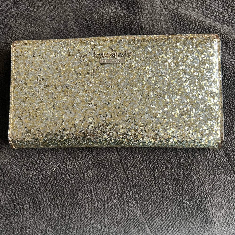 Kate Spade sparkly snap wallet